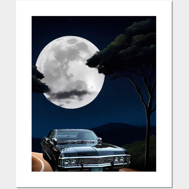 Impala and the moon Wall Art by Giovan R